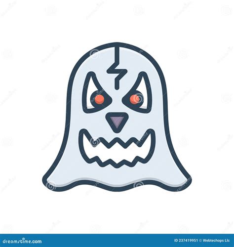 Color Illustration Icon For Terrible Horrific And Horrible Stock