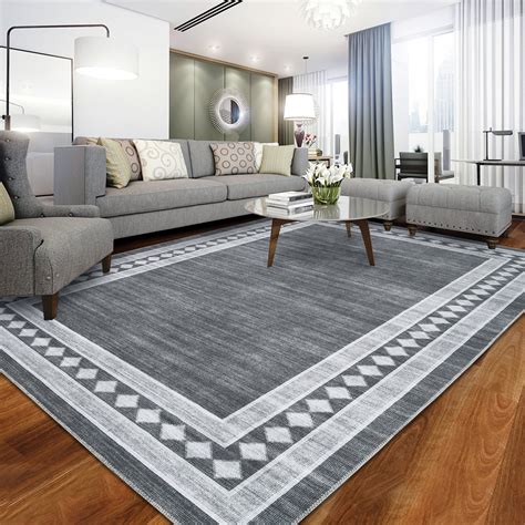 Caromio X Ft Large Area Rug Non Slip Soft Geometric Boho Carpet