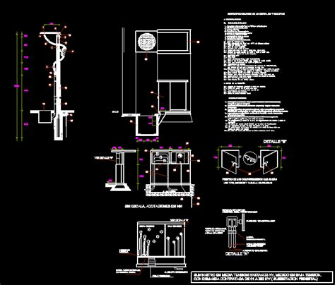 Instalacion De Un Transformador En Dwg Librer A Cad