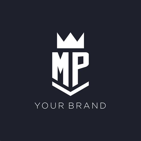 MP logo with shield and crown, initial monogram logo design 23564588 Vector Art at Vecteezy