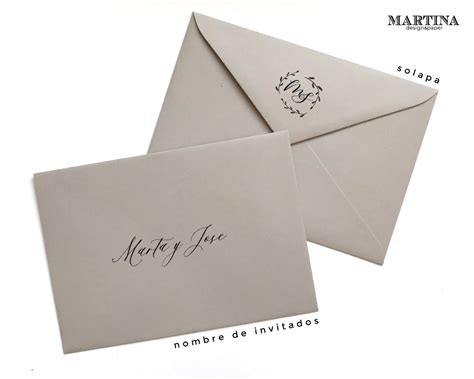 Sobres Para Invitaciones De Boda Martina Design Paper