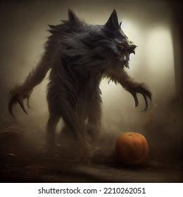 Scary Realistic Werewolf Art Halloween Stock Illustration 2210262051 ...