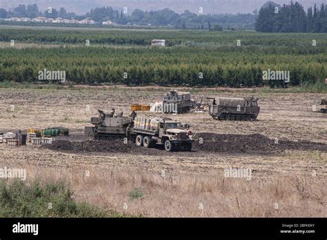 An Israeli Army Idf Artillery Unit Photographed On The Israel Lebanon