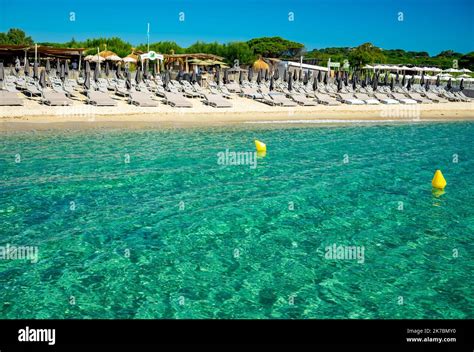 Crystal Clear Blue Water Of Legendary Pampelonne Beach Near Saint