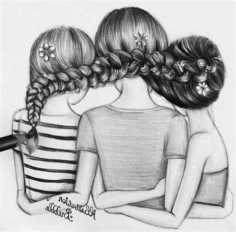 Pin By Veronica On Paintings Best Friend Drawings Drawings Of Friends Bff Drawings