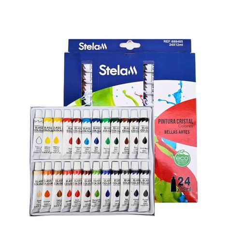 Set Pinturas Para Vidrios 24 Colores De 12ml Celebra Ideas