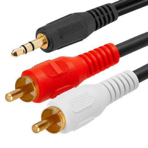 Mm Male Stereo To Male Rca Audio Adapter Cable Feet