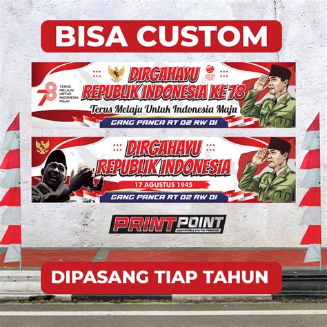 Jual SPANDUK BANNER AGUSTUSAN KARNAVAL HUT RI REPUBLIK INDONESIA KE 78