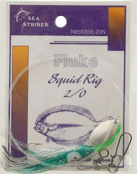 Sea Striker Fluke Squid Rigs Size 2 0 Widegap 3 Way Snap Sand Eel