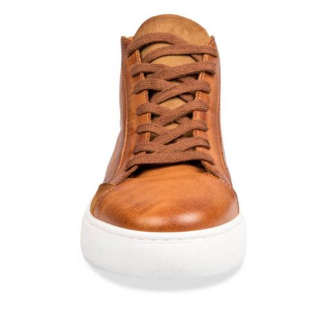 Sneakers Cognac Denim Side Cuir