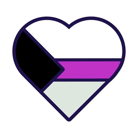 Outline Flag Heart Demisexual Pride Icon 24931986 Vector Art At Vecteezy