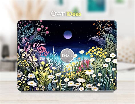 Dell Skin Unique Aesthetic Floral Design Personalized Gift Custom Decal ...