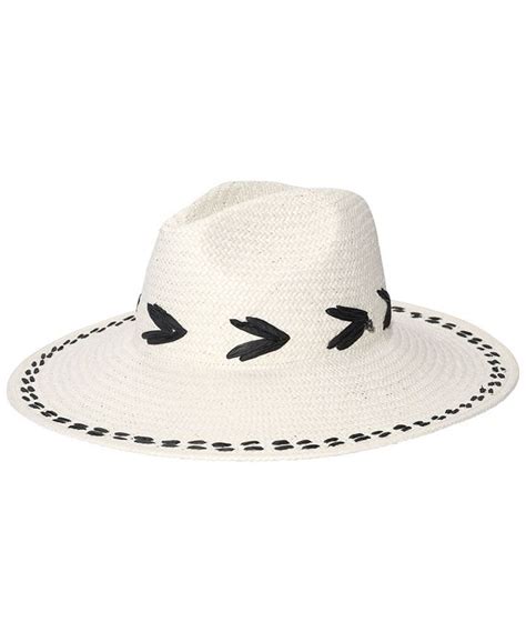 Lauren Ralph Lauren Womens Graphic Weave Straw Fedora Macys