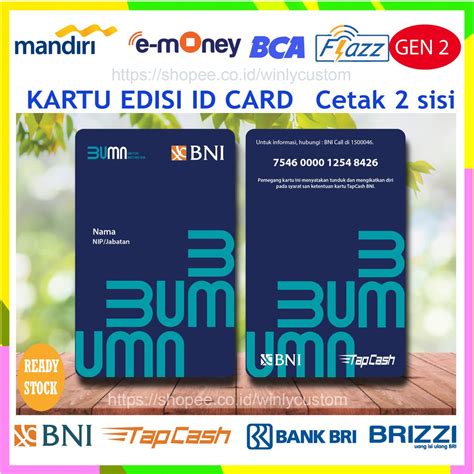 Jual Kartu E Money Id Card Bni Tapcash New Bumn E Toll Kartu Pegawai