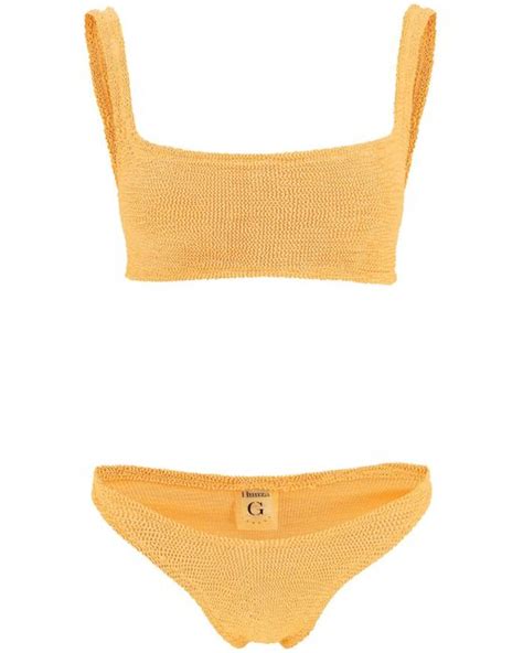 Hunza G Xandra Bikini Set In Orange Lyst