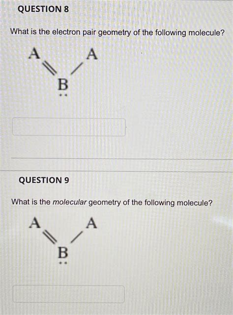 Solved What is the electron pair geometry of the following | Chegg.com