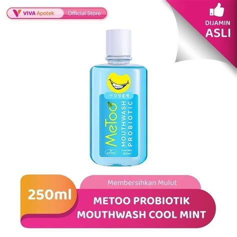 Jual MeToo Probiotik Mouthwash Cool Mint Untuk Membersihkan Mulut 250