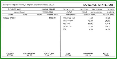 Free Printable Check Stub Templates - Template 1 : Resume Examples # ...