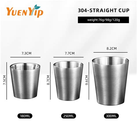 Durable 304 Stainless Steel 180ml Golden Outdoor Picnic Coffee Cup