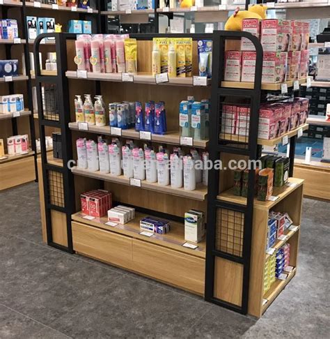 Mdf Store Supermarket Wood Gondola Shelving Retail Shop Design Gondola