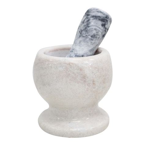 2x Marble 105cm Mortar And Pestle Spice Grinderpounder Kitchen Herb