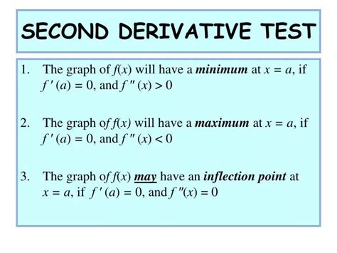 Ppt Second Derivative Test Powerpoint Presentation Free Download Id 6515651