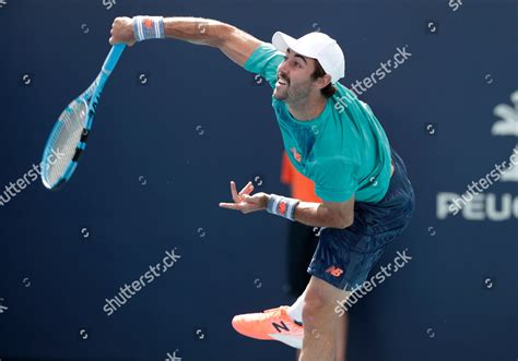 Jordan Thompson Australia Serves Grigor Dimitrov Editorial Stock Photo