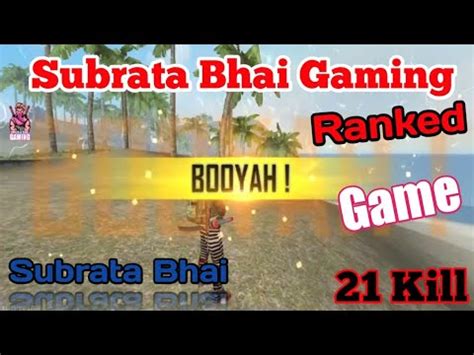 Subrata Bhai Overpowered Solo Vs Squad Mp Headshot Gameplay Garena