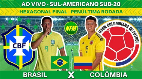 BRASIL 0x0 COLÔMBIA HEXAGONAL FINAL SUL AMERICANO SUB 20 AO VIVO