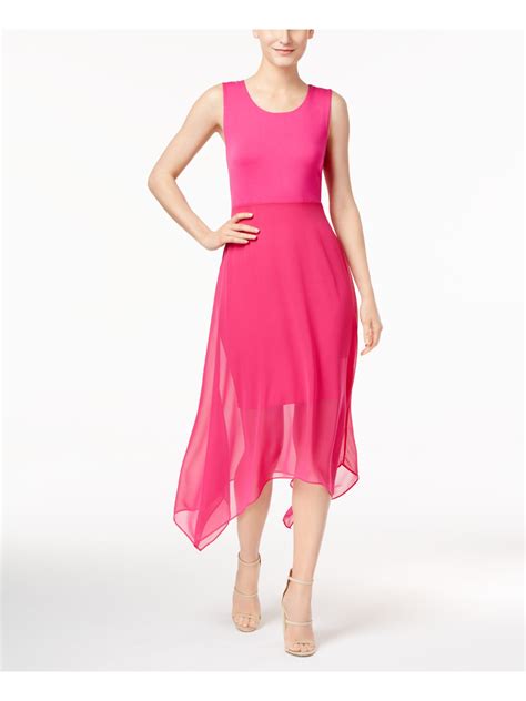 Vince Camuto Womens Pink Sleeveless Scoop Neck Maxi Sheath Dress Xl Ebay