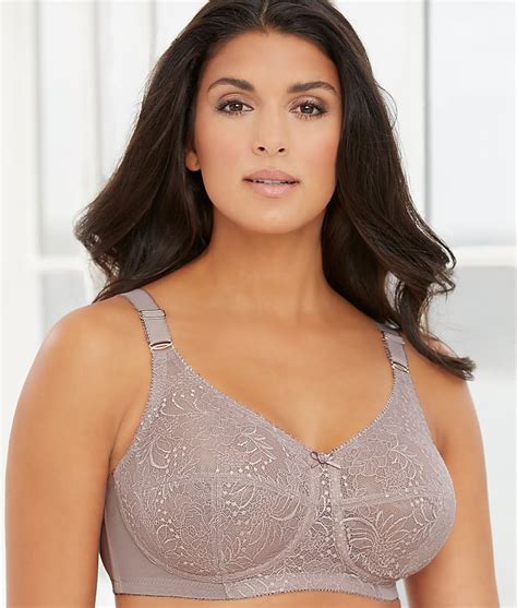 Glamorise Comfort Lift Wire Free Lace Support Bra Womens Ebay