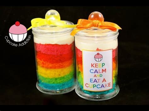 Rainbow Cupcakes In A Jar