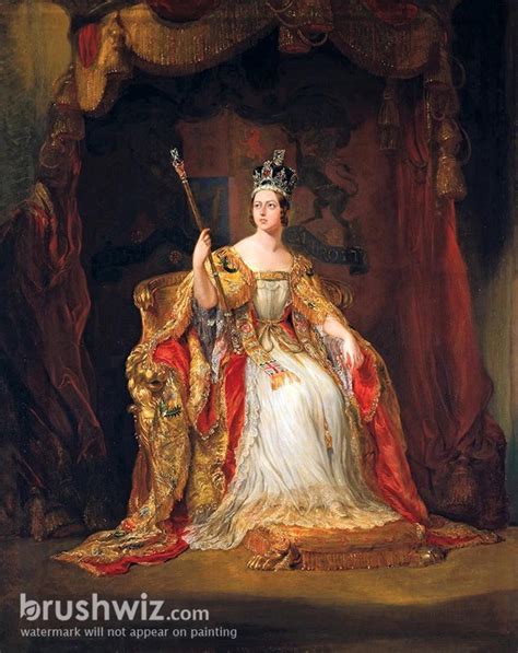 Coronation Portrait Of Queen Victoria by George Hayter - Oil Painting ...