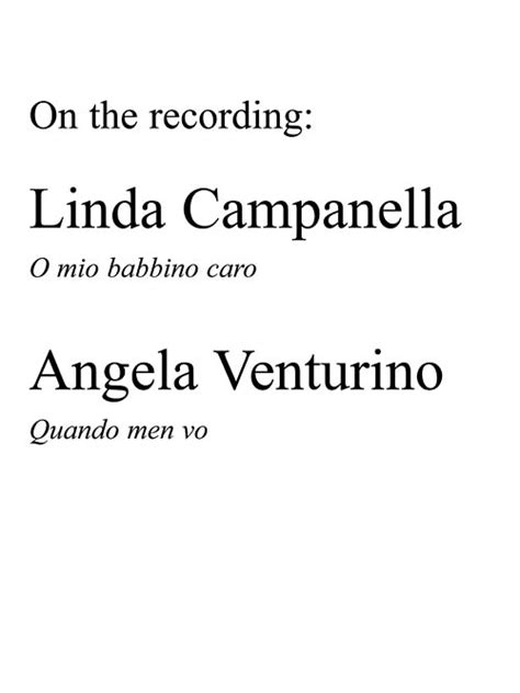 Cantolopera Puccini Arias For Soprano Volume Cantolopera Collection