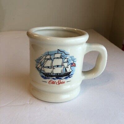 Vintage Old Spice Shaving Coffee Mug Scuttle Cup Grand Turk Ship Stars