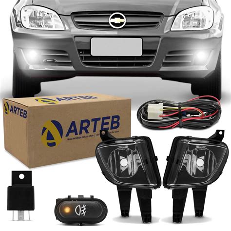 Kit Farol Milha Celta Prisma 2007 2008 2009 2010 Original Arteb Colombo