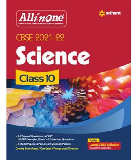 Cbse All In One Science Class 10 Arihant Publication For 2022 Exam English Paperback Sonal