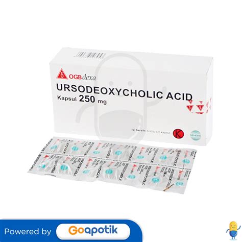 Obat Ursodeoxycholic Acid 250 Mg Ogb Dexa Goapotik