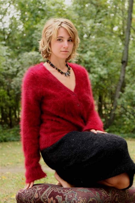 Angora Jumper Sweater Hand Knitted Sweaters Red Sweaters Cardigans