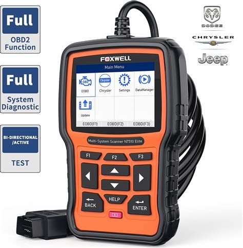 FOXWELL NT510 Elite todos los sistemas OBD2 escáner para Chrysler Dodge