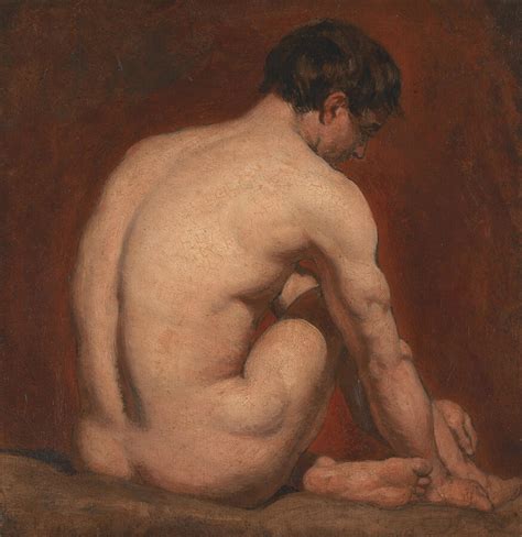 Male Nude Kneeling From The Back Painting By William Etty Pixels