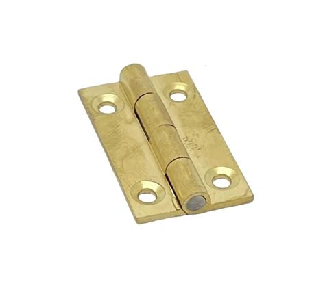 Solid Drawn Brass Butt Hinge Self Colour 38mm X 22mm Solid Brass Drawn Hinges Silvers