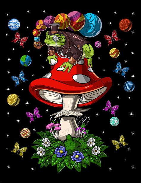 Psychedelic Mushroom Frog Digital Art By Nikolay Todorov Pixels