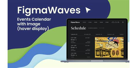 Events Calendar With Image Figma