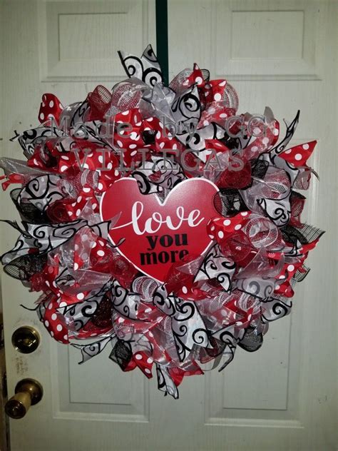 A love wreath or Valentine wreath that I made from everything at Hobby ...