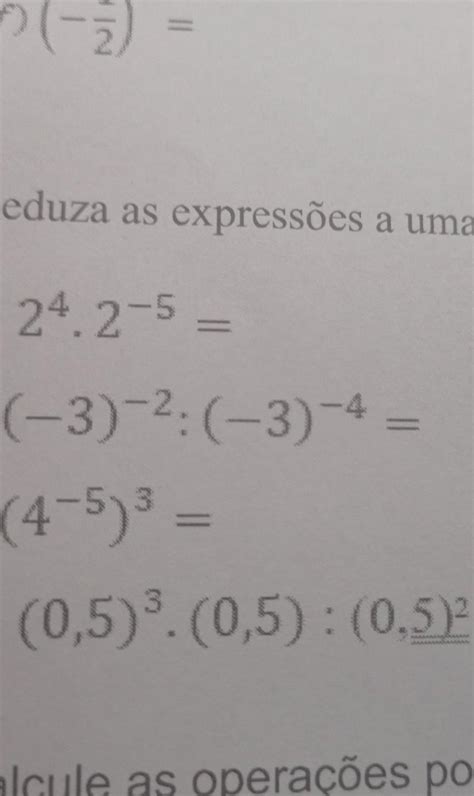 reduza as expressões a uma única potência potencia brainly br