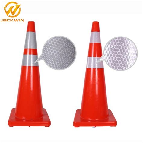 Cm Flexible One Piece Reflective Traffic Pvc Safety Cone Pe