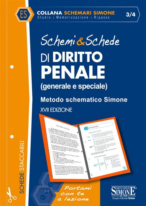 Schemi Schede Di Diritto Penale Generale E Speciale Edizioni Simone