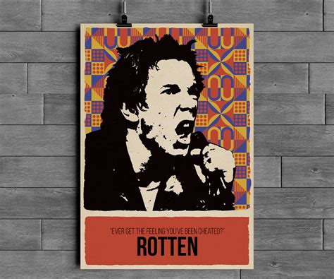 Johnny Rotten Sex Pistols Punk Art Poster Poster Canvas Wall Art Print John Sneaker