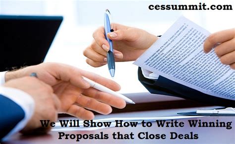 How To Write Winning Proposals That Close Deals Cessummit